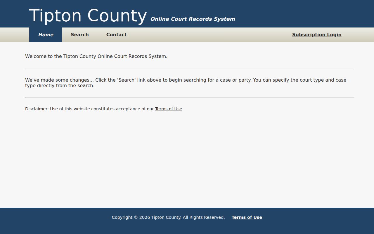 Tipton County online court records search